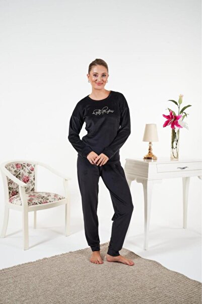 Estiva Women's Winter Velvet Pajama Set