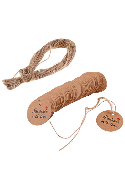 Choice 100 قطعة/لوت مصنوعة يدويًا بعلامات حب وعلامات تعليق وورق كرافت فارغ مع...