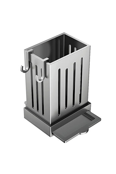 Choice حامل عيدان تناول الطعام للمطبخ، قطعة واحدة، متعدد الوظائف، رف تجفيف معلق للأواني، خطافات لا يحتاج إلى حفر