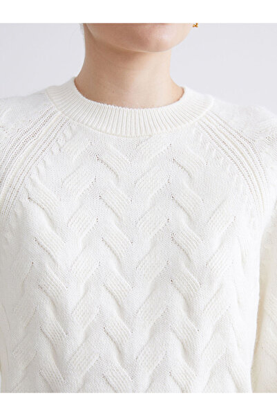 LC Waikiki Sparkling Choices from Shining Store | Crew Neck Self Patterned Women's Knitwear Sweater