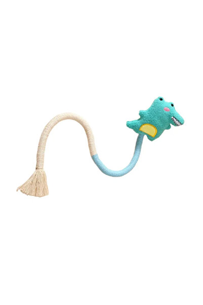 Choice لعبة خشنة للقطط خضراء حبل قطني مقاوم للعض لعبة مضغ واقية للأثاث من مخا...