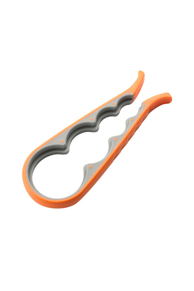 Choice فتاحة علب (برتقالية) 1 قطعة فتاحة زجاجات أربعة في واحد فتاحات علب متعد...