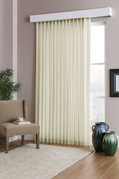 DEVRİM OLİVYA TEKSTİL 1.Sınıf Krem Saten Güneşlik Özel Dikim EnxBoy Ölçülerle