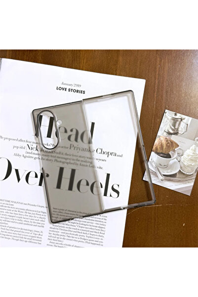 Choice غلاف هاتف Galaxy Z Fold7 رمادي شفاف فائق النحافة ومطفي اللمعة لهاتف Sa...