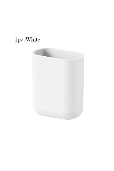 Choice 1 قطعة - حامل فرشاة أسنان أبيض مقاوم للماء مثبت على الحائط بدون ثقب فر...