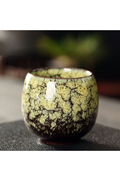 Choice Yellow Japanese Style Ceramic Tea Cup Kiln Transformation Espresso Cup...
