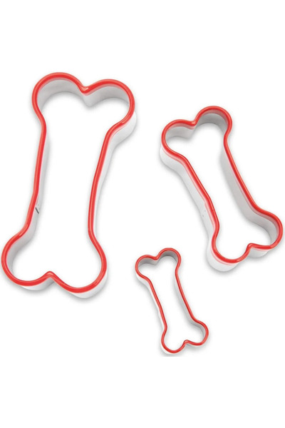 Choice 3PCS-Red 3/6-Piece Dog Bone Cookie Cutters Set, Dog Treats Cookie Cutt...