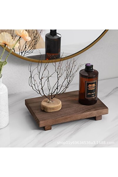 Choice صينية خشبية مربعة للقهوة، منتجات خشبية، صينية حمام، لوح تخزين خشبي، تخ...