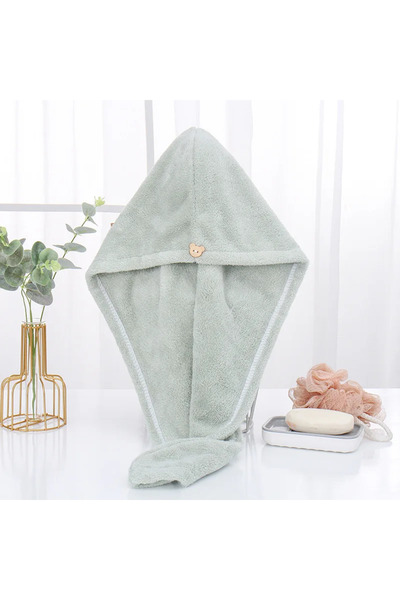 Choice Green Microfiber Hair Towel Magic Fast Drying Dryer Towel Women Wrap H...