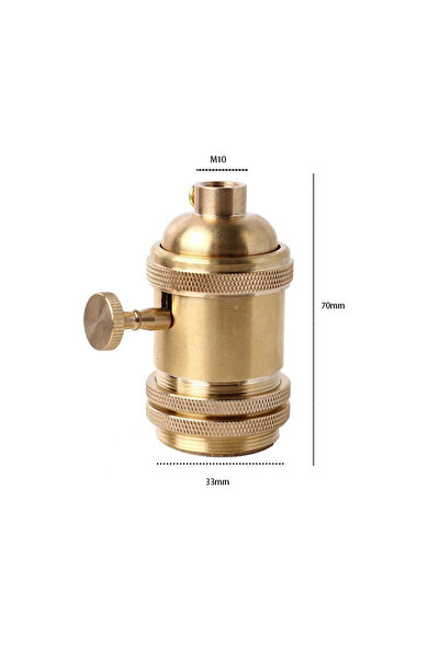 Choice رأس مصباح ذهبي E27 رجعي رأس مصباح نحاسي E26 رأس مصباح نحاسي رجعي مزدوج...