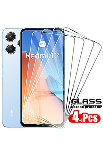 Choice7 4 Pcs HD Glass Redmi 12 4 Pcs 9H HD Screen Protector Tempered Glass f...