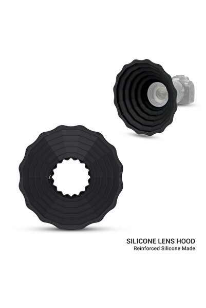 Choice غطاء عدسة سيليكون JJC أسود مضاد للانعكاس لعدسات الكاميرا بقطر 73 مم - ...