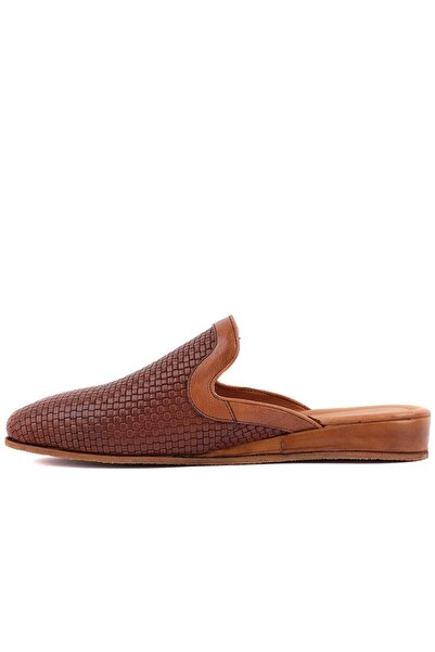 SailLakers - Ανδρικές παντόφλες εξωτερικού χώρου από δερμάτινο ψάθινο υλικό 110-642-123