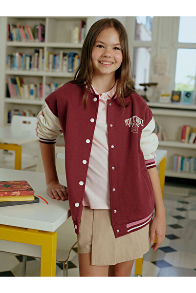 LC Waikiki Printed Girls' College Jacket