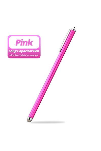 Choice قلم ستايلس طويل وردي 18.5 ملم قلم شاشة لمس سعوي للكمبيوتر اللوحي لأجهزة iPhone و Samsung و iPad Universal A