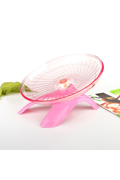 Choice عجلة تمرين صامتة على شكل طبق طائر باللون الوردي لحيوانات الهامستر والف...