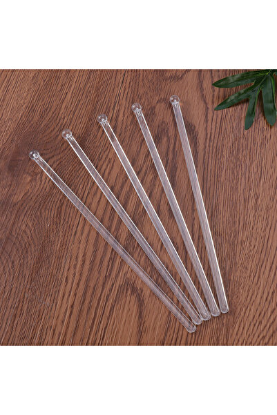 choice2 صورة 150 قطعة 100 قطعة مدقة كوكتيل شفافة برأس دائري، أعواد تقليب بلاس...