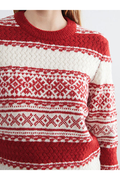 LC Waikiki Sparkling Choices from Shining Store |   Crew Neck Patterned Women's Knitwear Sweater