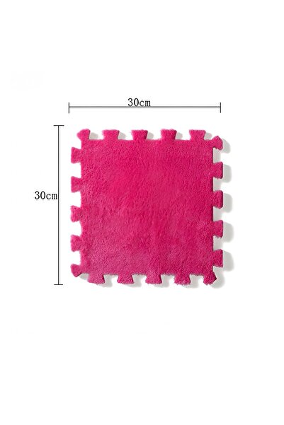 dalip Set 10 Pieces Puzzle Mat, Flippy, EVA Foam, Soft, 30 x 30 x 1 cm, Pink
