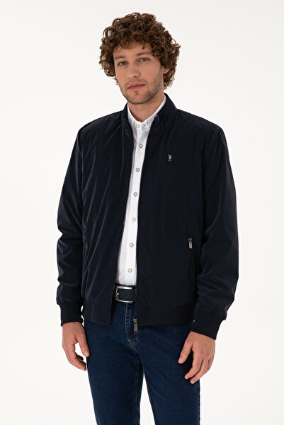 U.S. Polo Assn. Men's Navy Blue Leather Jacket 50317295-200