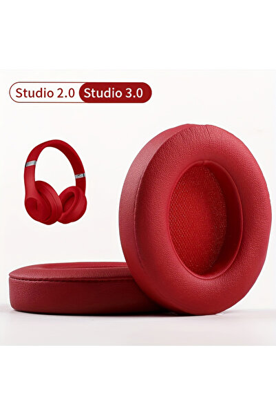 Choice Red For Beats Studio 2 Studio 3 وسادات أذن بديلة من الجلد البروتيني وا...