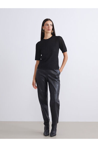 LC Waikiki Sparkling Choices from Shining Store |   Crew Neck Embroidered Women's Knitwear Sweater