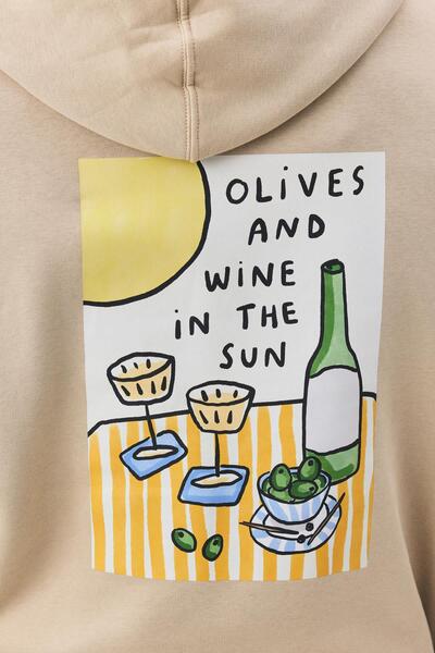 Trendiz Women's Olives and Wine Sweatshirt Stone