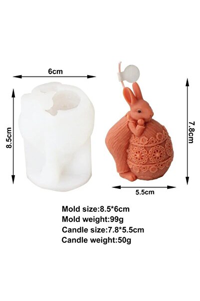 choice2 أداة صنع شموع على شكل أرنب لطيف يمكنك صنعها بنفسك، قالب سيليكون على ش...