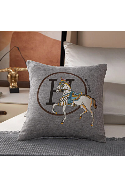 Choice 1 قطعة 45X45 سم غطاء رمادي فاخر على طراز الموضة محبوك بحبل مطبوع بطريق...