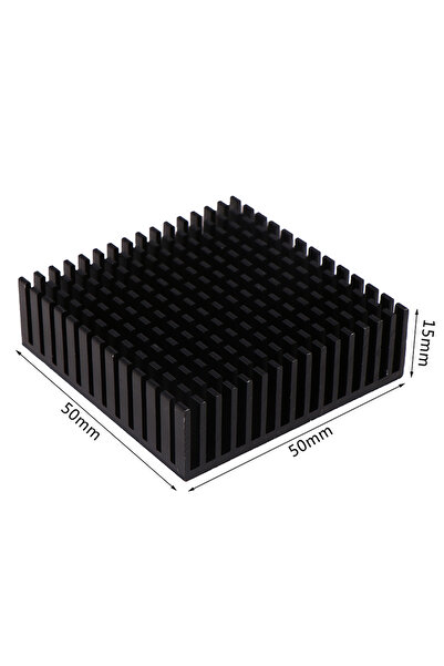 KOQZM لوحة تبريد من الألومنيوم جديدة سوداء 50*50*15 مم مبدد حرارة وحدة معالجة مركزية مبرد رقاقة IC