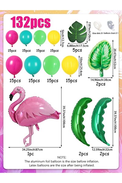 Choice 132 قطعة أخرى 1 قطعة\132 قطعة طقم قوس بالونات بموضوع استوائي لحفلات ها...