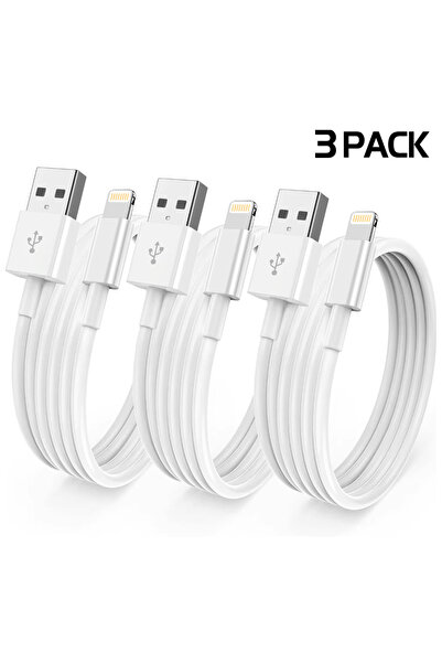 Choice 3 أمتار 3 قطع كابل شاحن معتمد من Wite MFI مناسب لـ iPhone 10 FT كابل ب...