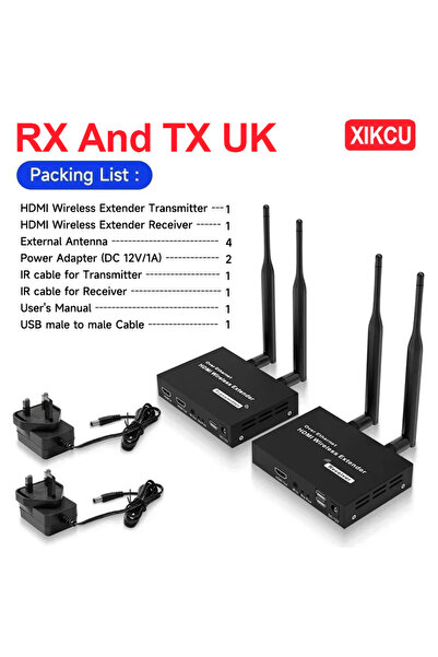 Choice RX و TX UK 200M 1080P HDMI-متوافق مع الموسع اللاسلكي 5.8G HD نقل جهاز ...