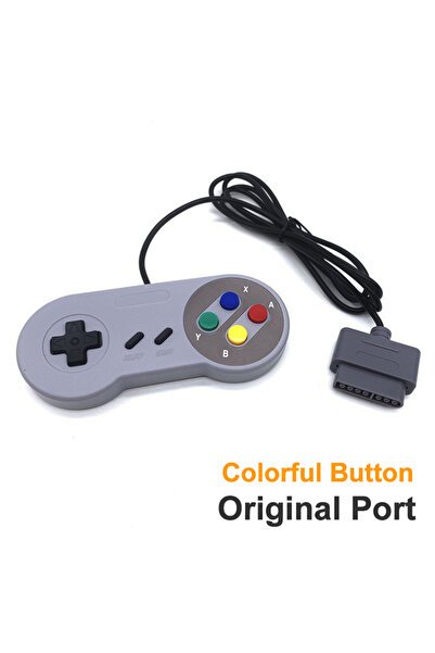 Choice Color Original Port Wired Gamepad for SNES/SFC,Adaptation Genuine SNES/SFC Game Console, Gamepad Han