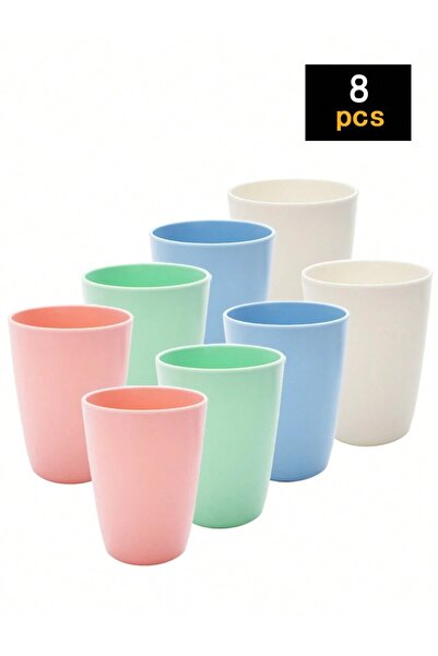 Choice 8 قطع - مزيج ألوان 4/11 قطع أكواب بلاستيكية ملونة، قابلة لإعادة الاستخ...