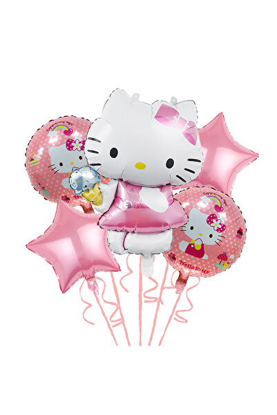 Miniso Other 01 Cute Hello Kitty Pink Foil Balloons Set Kids Birthday Party Decorations Baby Shower DIY Sup