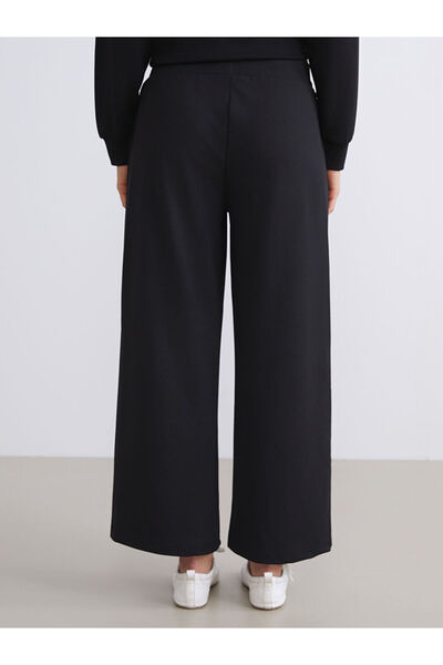 LC Waikiki Plus Size Elastic Waist Wide Leg Women's Trousers