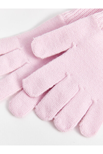 LC Waikiki Pompom Detailed Girl's Scarf Beanie and Gloves