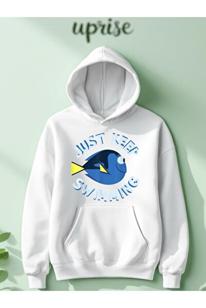 Vordevia Hanorac Nemo cu imprimeu din bumbac cu supradimensionat fire