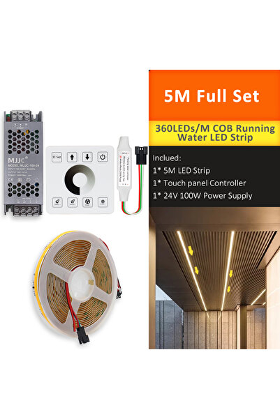 Choice شريط LED لسباق الخيل COB أبيض دافئ بطول 5 أمتار، 24 فولت، WS2811، ضوء ...