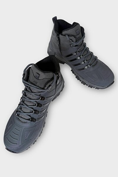 Liger Unisex Μπότες Trekking & Outdoor με φερμουάρ, ανθεκτικές στο κρύο, SMOKED