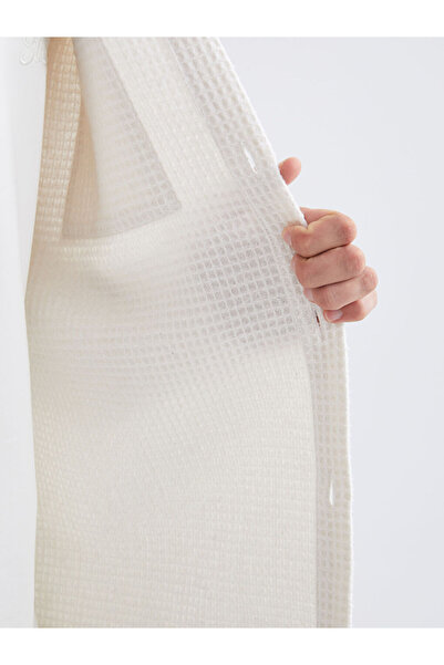 LC Waikiki Ανδρικό πουκάμισο με μακρυμάνικο παλτό Ecru Regular Fit