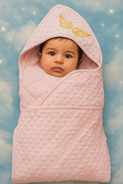 Amur بطانية حمص للأطفال البنات/الأولاد، مطرزة على شكل دمية دب، مناسبة لحديثي ...