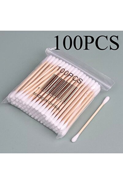 Choice1 100PCS 100/300/500PCS Bamboo Wood Stick Cotton Swabs Nose Ear Cleanin...