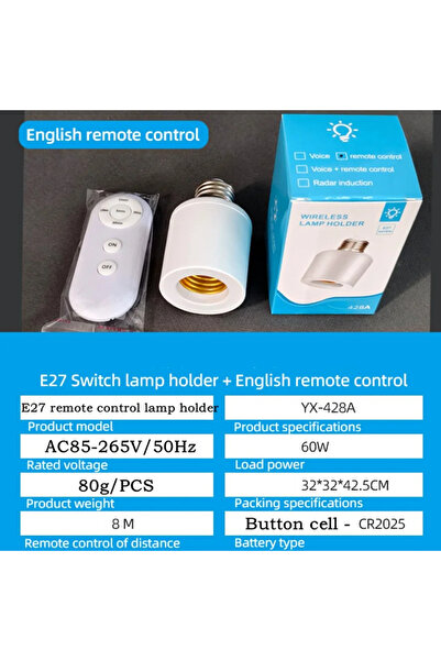 Choice AC85V-265V E27 E27 60W Wireless Remote Control Smart Timer Switch Lamp Holder 110V 220V House Multi
