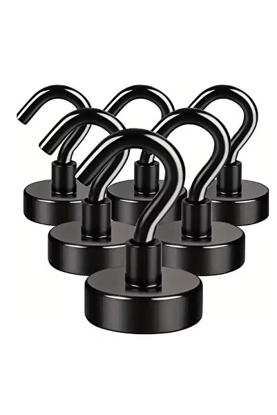 Choice 6 قطع 6 قطع خطافات مغناطيسية قوية خطاف مغناطيسي حائطي بدون ثقوب للمفات...