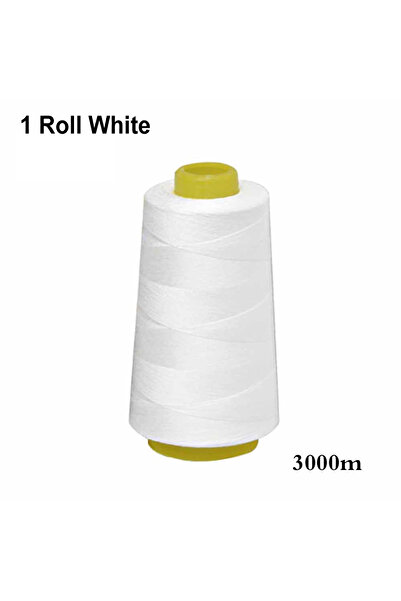 Choice خيط خياطة أبيض 100٪ بوليستر بكرات 2 لون 3000 ياردة بكرات مخروطية لخياط...