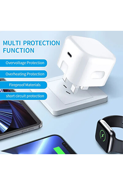 Choice شاحن بريطاني فقط شاحن USB C بريطاني لأجهزة iPhone 15 14 13 Pro QC3.0 ش...