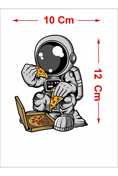 stickerusta Astronaut Space Nasa Pizza Sticker Car Auto Motorcycle Sticker 00090