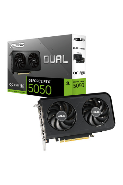 ASUS بطاقة رسومات للألعاب DUAL-RTX5050-O8G، 8 جيجابايت، 128 بت، GDDR6، 1XHDMI...